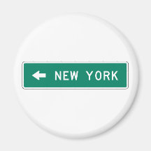 Signe de route de New York Aimant