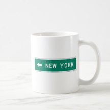 Signe de route de New York Mug À Café