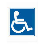Signe d'handicap carte postale