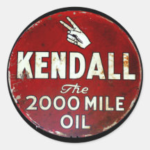 Signe vintage autocollant rond