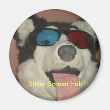 Silberleinwand-Naben-Magnet Kühlschrankmagnete