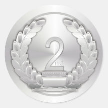 Silbermedaille Aufkleber
