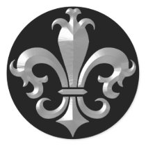 Silberne abgeschrägte Heilige Fleur De LIs Fancy k