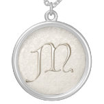 Silberne Monogramm-Halskette - Buchstabe M