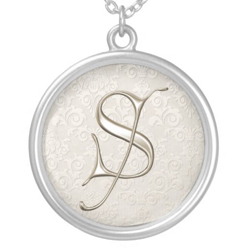 Silberne Monogramm-Halskette - Buchstabe S