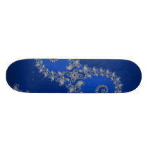 Silberner SeepferdSkateboard Individuelles Deck