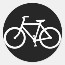 silhouette de bicyclette adhésif