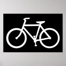 silhouette de bicyclette posters