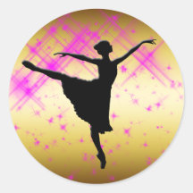 SILHOUETTE DE DANSEUR CLASSIQUE AUTOCOLLANTS