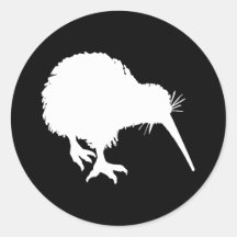 Silhouette de kiwi autocollants