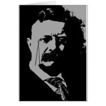 Silhouette de Theodore Roosevelt Carte De Vœux