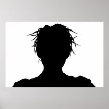 Silhouette der Spitzen Posterdruck