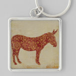 Silhouette Keychain d'âne de damassé porte-clés