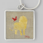 Silhouette Keychain de lion porte-clés