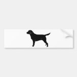 Silhouette noire classique de labrador retriever adhésifs pour voiture