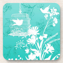 Silhouette-Vogel… Korken-Untersetzer
