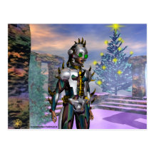 SILVESTERABEND EINES CYBORG POSTKARTE