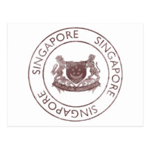 Singapour vintage carte postale