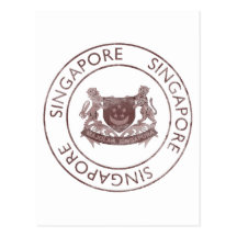 Singapour vintage cartes postales