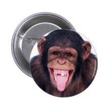 Singe riant pin's avec agrafe