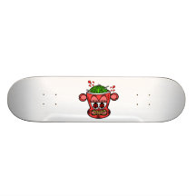 Singe rouge de zombi skateboards personnalisés