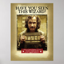 Sirius schwarzer Steckbrief Posters