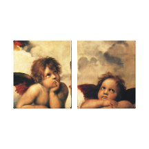 Sistine Madonna Engel durch RAPHAEL Raffaello Leinwand Druck