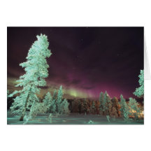 Skandinavien, Finnland, Lappland, Kakslauttanen, Grußkarten