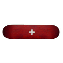 Skateboard CBD203 - Schweizer Flagge Bedrucktes Skateboard