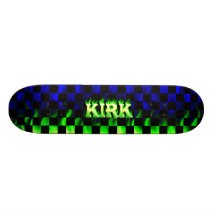 Skatersollie Feuer der Kirche grünes Skateboard Skateboard Bretter