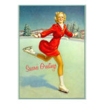 Skaterwaltz-Retro Weihnachtskarte Einladungskarte