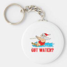 Ski d'eau Père Noël Porte-clefs