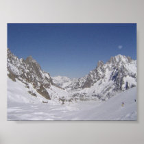 Ski fahren auf einem Gletscher
