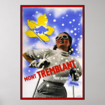 Skifahren Reise-Plakat-Vintages Kanadas Mont Tremb