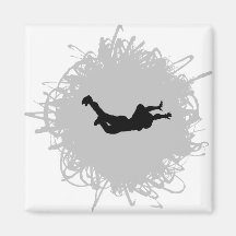 Skydiving Gekritzel-Art Kühlschrankmagnete