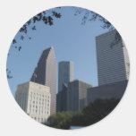 Skyline Houstons Texas Runde Sticker