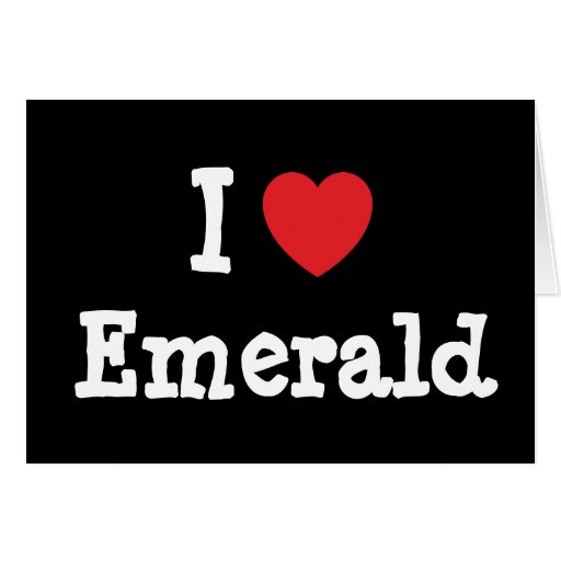 Smaragdt-shirt herz der Liebe I Karte