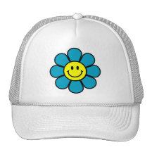 Smiley-Blumen-Hut Retrokult Cap