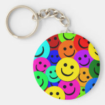 SMILEY-COLLAGE SCHLÜSSELBAND