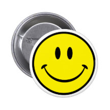 Smiley-Glück-Gesicht Anstecknadelbutton