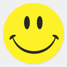 Smiley-Glück-Gesicht Runde Sticker