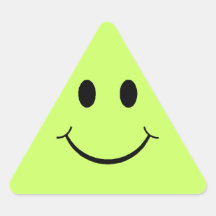 Smiley personnalisable stickers en triangle