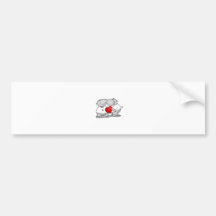 Smooch - Flusspferd-Kuss-Valentinstag Autosticker