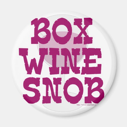 Snob de vin de boîte magnets pour réfrigérateur