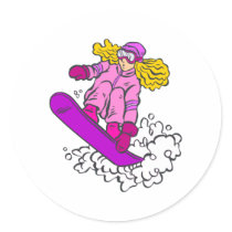 Snowboard-Mädchen