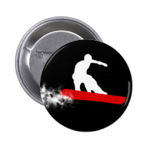 Snowboard. rot anstecknadelbuttons