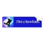Snowboarder im Whiteout Autosticker