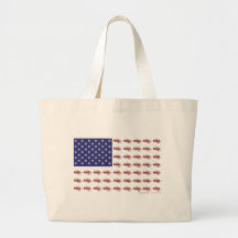 Snowmobiling patriotique sacs en toile