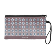 Soft Silver Quatrefoil Ladies Wristlet bagettes beutel