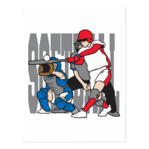 Softball-Aktion Postkarte